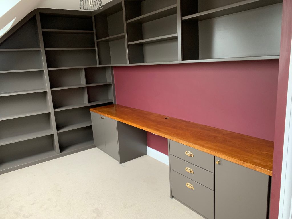 built in desk home office