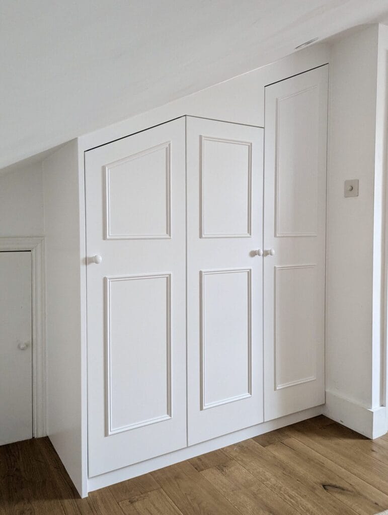 awkward space slanted ceiling built in wardrobes