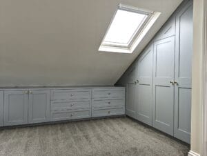 Built in loft wardrobes, drawers and cabinets